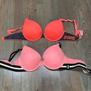 32D PINK bras